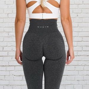 NVGTN Black Speckled Contour Seamless Leggings NWT